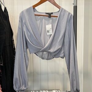 Elegant Gray Women's Top